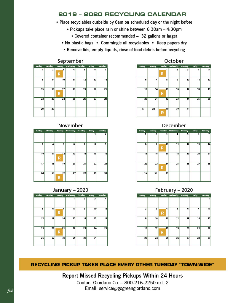 Jackson Nj Recycling Schedule 2022 What Is The Curbside Recycling Schedule? | Official Website Of Cranford Nj