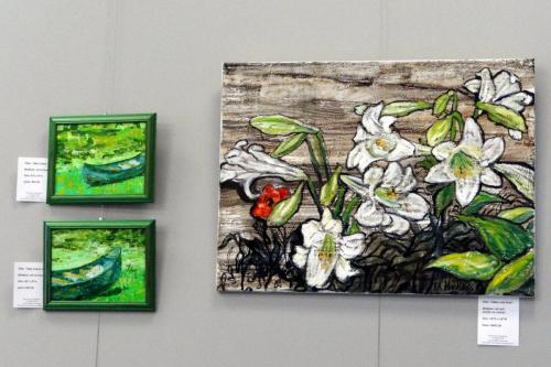 Canoe and Flower Paintings