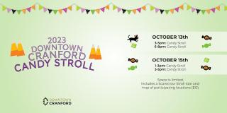 2023 Downtown Cranford Candy Stroll starts 10/13 pre registration required