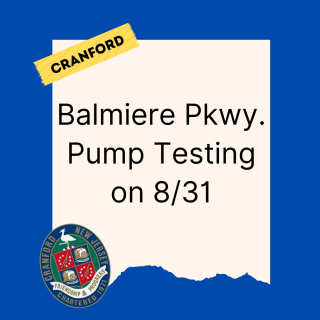 Twp. to Test New Pumps at End of Balmiere Parkway on 8/31