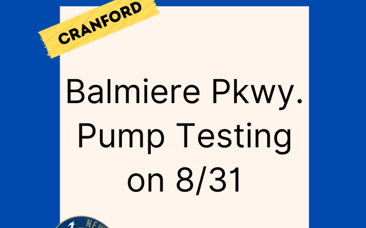 Twp. to Test New Pumps at End of Balmiere Parkway on 8/31